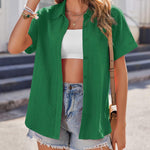 Zeagoo Womens Button Down Shirts Casual Short Sleeve Shirt