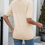 Zeagoo Womens Sweater Casual Short Sleeve Pullover Tops