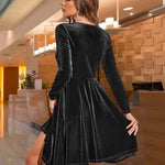 Zeagoo Women's Velvet Dress Elegant Evening Dress