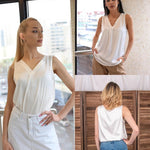 Zeagoo Women's Satin Tank Top Sleeveless Blouse (DE Only)