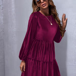 Zeagoo Women's Long Sleeve Elegant Velvet Dress (DE Only)