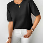 Zeagoo Womens Sweaters Short Sleeve Top