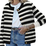 Zeagoo Women's Knit Cardigan Long Sleeve Open Front Cropped Jackets