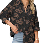 Zeagoo Womens Linen Button Down Shirts Long Sleeve Cotton Tops (US Only)