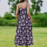 Zeagoo Womens Long Dress Adjustable Strap Floral Casual Dress