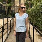 Zeagoo Women's Summer Tops Cap Sleeve Casual Shirts