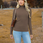 Zeagoo Women's Turtleneck Sweaters Fitted Long Sleeve Shirts