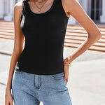 Zeagoo Women's Scoop Neck Ribbed Knit Tank Tops