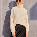 Zeagoo Women's Turtleneck Pullover Elegant Knitted Jumper (DE Only)