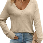 Zeagoo Womens Sweaters Long Sleeve Shirts Off Shoulder Crochet
