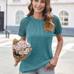 Zeagoo Womens Lace Short Sleeve Shirts Summer Tops