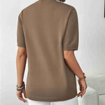 Zeagoo Womens Sweaters Short Sleeve Top
