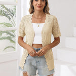 Zeagoo Women's Short Sleeve Cardigan V-Neck Button up Sweater