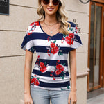Zeagoo Women's Short Sleeve Shirts V Neck Blouse