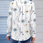 Zeagoo Womens Button Down Shirt Long Sleeve Blouse Business Work Tops Dressy Casual Floral Printed Outfits with Pocket
