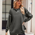 Zeagoo Women's Oversized Sweatshirts Hoodies Side Zipper Pullover