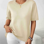 Zeagoo Womens Sweaters Short Sleeve Top