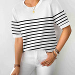 Zeagoo Womens Sweaters Short Sleeve Top
