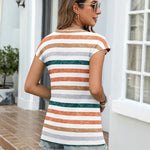 Zeagoo Womens Tops Cap Sleeve T Shirts V Neck Basic Tees Tops
