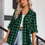 Long/Roll Up Sleeve Cotton Plaid Shirts - Zeagoo (Us Only)