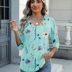 Zeagoo Womens 3/4 Length Sleeve Tunic Tops