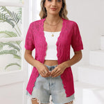 Zeagoo Women's Short Sleeve Cardigan V-Neck Button up Sweater