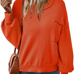 Zeagoo Womens Oversized Sweaters Lantern Sleeve Knit Tops