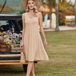 Zeagoo Women's Summer Dress Sleeveless Beach Dress (DE Only)