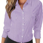 Zeagoo Womens Button Down Shirts Long Sleeve V Neck Tops