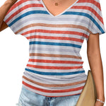 Zeagoo Women's Short Sleeve Shirts V Neck Blouse
