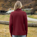 Zeagoo Women's Turtleneck Sweater Fall Winter Chunky Knitted Pullover