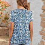 Zeagoo Women's Tunic Tops Short Sleeve Floral Boho Casual T Shirts