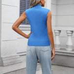 Zeagoo Women's Mock Turtle Neck Sweater Vest Shirts