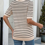 Zeagoo Womens Sweater Casual Short Sleeve Pullover Tops