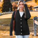 Zeagoo Women's Open Front Oversized Soft Knit Sweater Cardigan