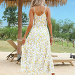 Zeagoo Womens Long Dress Adjustable Strap Floral Casual Dress
