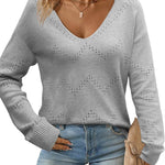 Zeagoo Womens Sweaters Long Sleeve Shirts Off Shoulder Crochet