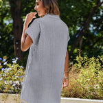 Zeagoo Womens Button Down Shirt Dress Cotton Linen Dress