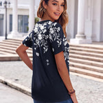 Zeagoo Womens Casual Short Sleeve V Neck Shirts
