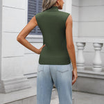 Zeagoo Women's Mock Turtle Neck Sweater Vest Shirts