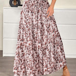Zeagoo Womens Casual Maxi Skirts High Waist Boho Skirts