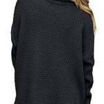 High-neck loose knit sweater