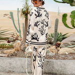 FROM DESK TO DINNER SATIN UNIQUE PRINT BUTTON DOWN OVERSIZED BLOUSE