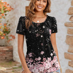 Zeagoo Women's Tunic Tops Short Sleeve Floral Boho Casual T Shirts