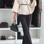 Chic Poncho Cape with Belt