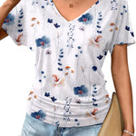 Zeagoo Women's Short Sleeve Shirts V Neck Blouse