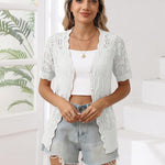 Zeagoo Women's Short Sleeve Cardigan V-Neck Button up Sweater