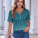 Zeagoo Womens Casual Short Sleeve V Neck Shirts