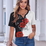 Zeagoo Womens Casual Short Sleeve V Neck Shirts