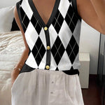 Zeagoo Womens Sweater Vest V Neck Button Down Shirts